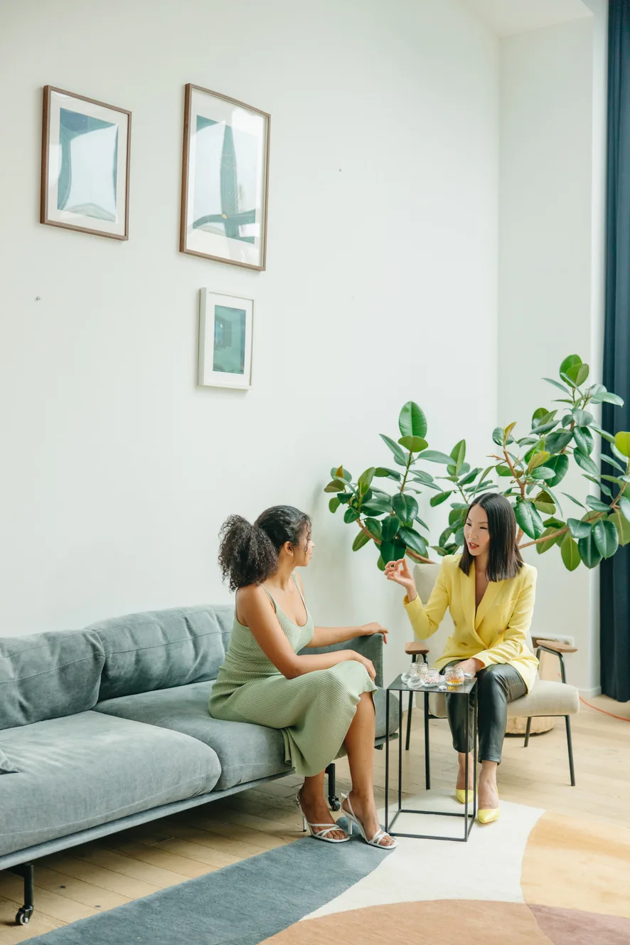 A calm consultation space with plants